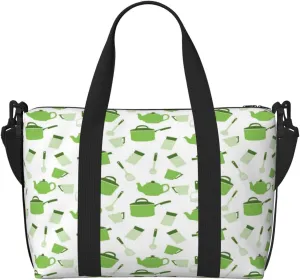 Kitchen Utensiles Cooking Pots Travel Bag for Women Men Weekender Bags Carry on Overnight Bag Tote Bag Yoga Gym Bag for Gym, Work, Travel, Weekend, Personal Items