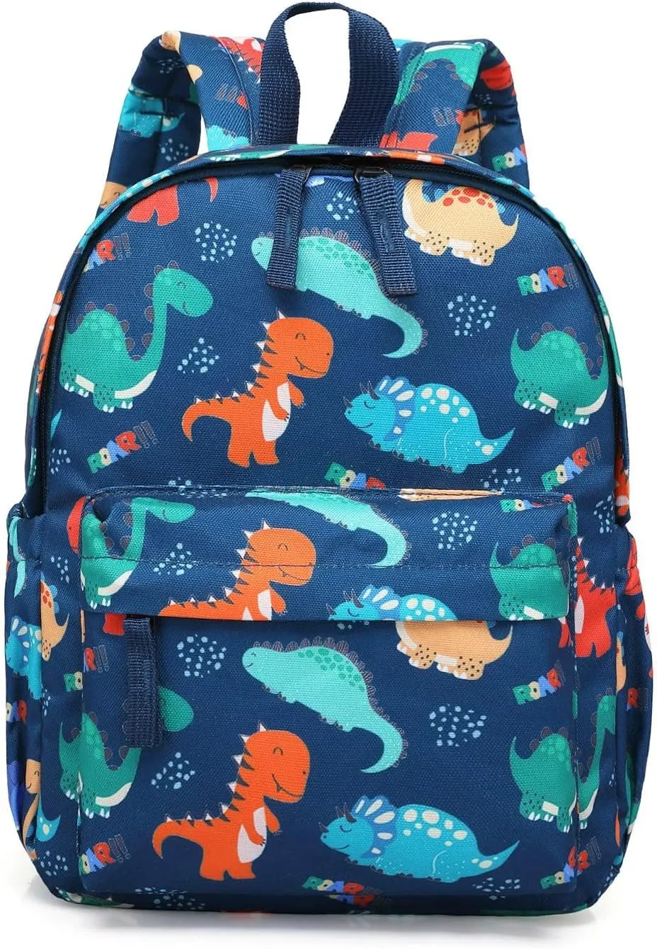 KK CRAFTS Toddler Backpack Preschool Kindergarten Little Kid Toddler School Backpacks for Boys and Girls with Chest Strap(Dark Blue Dino)