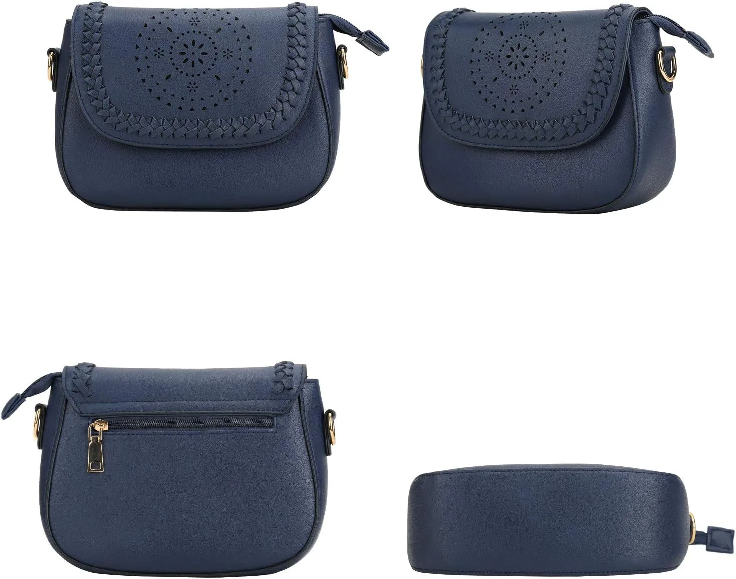 KKXIU Crossbody Bags for Women Hollow Purses with Adjustable Strap