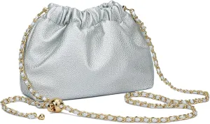 KKXIU Small Crossbody Bags for Women Ruched Vegan Leather Shoulder Purse with Adjustable Strap
