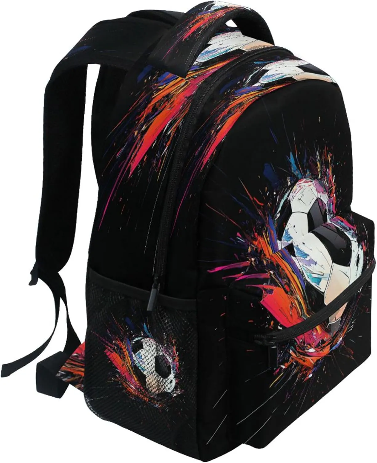 KLL Backpacks for Unisex Adult Waterproof Stylish Travel Bags with Chest Strap for College Work Football Soccer Ball