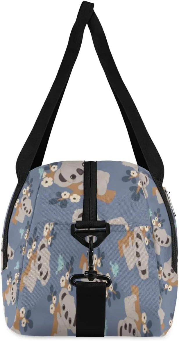 Koala Floral Flower Gym Bag, Duffle Bag, Weekender Bag, Duffel Bag, Overnight Bag, Travel Duffel Bag, Dance Bag, Tote Bag, Beach Bag, Pool Bag, Gym Duffle Bag, Carry on Bag