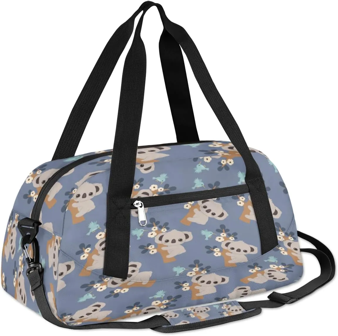 Koala Floral Flower Gym Bag, Duffle Bag, Weekender Bag, Duffel Bag, Overnight Bag, Travel Duffel Bag, Dance Bag, Tote Bag, Beach Bag, Pool Bag, Gym Duffle Bag, Carry on Bag