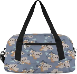 Koala Floral Flower Gym Bag, Duffle Bag, Weekender Bag, Duffel Bag, Overnight Bag, Travel Duffel Bag, Dance Bag, Tote Bag, Beach Bag, Pool Bag, Gym Duffle Bag, Carry on Bag