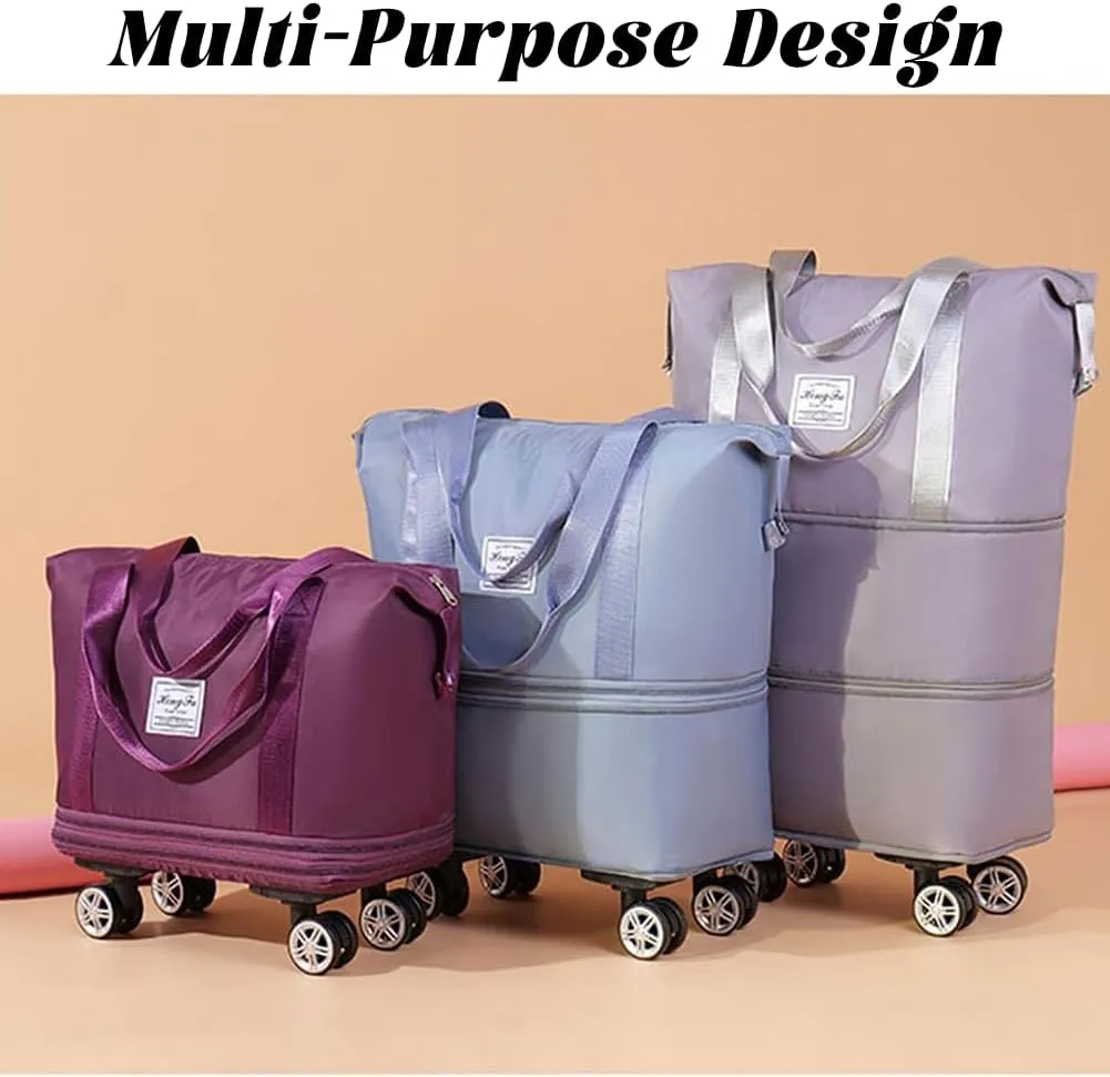 Kulken Travel Bag with Wheels, 2025 New Large Capacity Travel Bag - Universal Wheel Removable, Expandable Foldable (B)