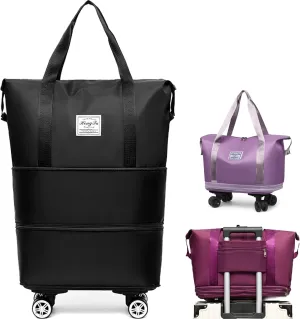 Kulken Travel Bag with Wheels, 2025 New Large Capacity Travel Bag - Universal Wheel Removable, Expandable Foldable (B)