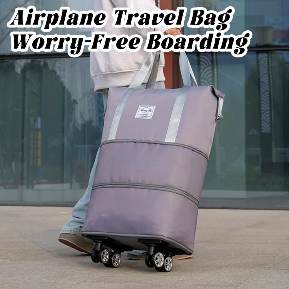 Kulken Travel Bag with Wheels, 2025 New Large Capacity Travel Bag - Universal Wheel Removable, Expandable Foldable (B)