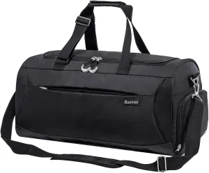 Kuston Sports Gym Bag with Shoes Compartment &Wet Pocket Gym Duffel Bag Overnight Bag for Men and Women
