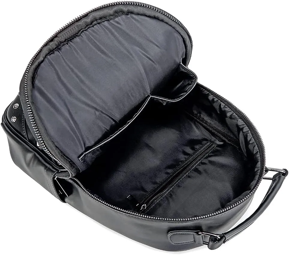 Ladies 3D Lionhead Travel Backpacks Men Women Small Pu Leather Shoulder Bag Portable Handbag Pack