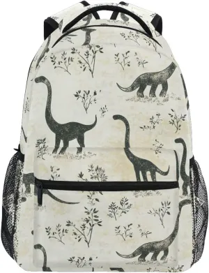 Laptop Backpack for Teens Boys Girls Waterproof Laptop Bookbag with Chest Strap for Business Work College Travel Trip Sweet Dinosaur Brachiosaurus Plain