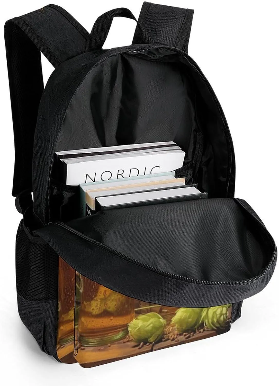 Laptop Backpack for Women Men Daypack Beer And Hop Cones Backpacks Computer Bag Travel Laptop Bag Casual Work Bag