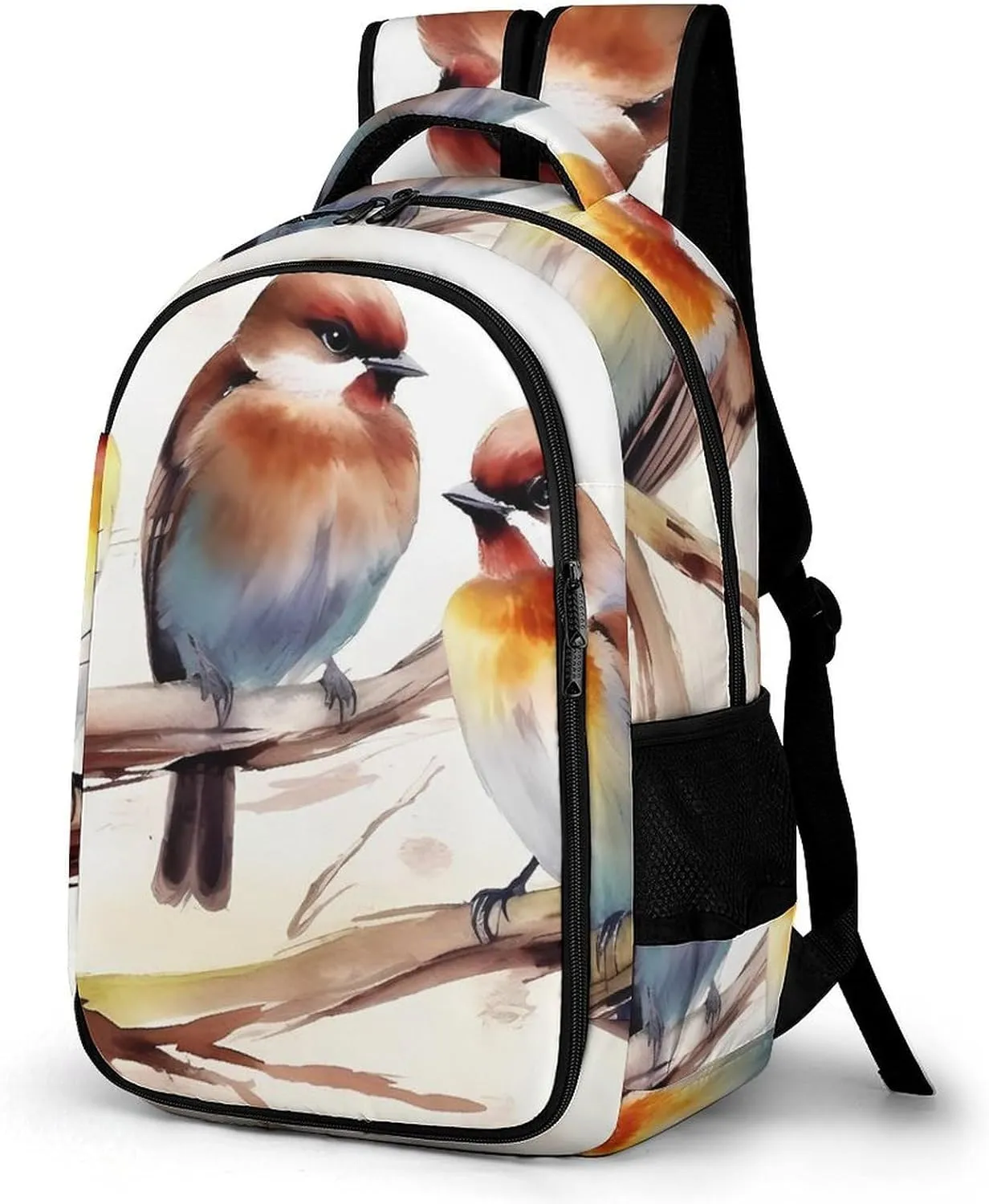 Laptop Backpack for Women Men Daypack Waterproof Birds Resting On Tree Branch Computer Bag Business Work Bag for Travel
