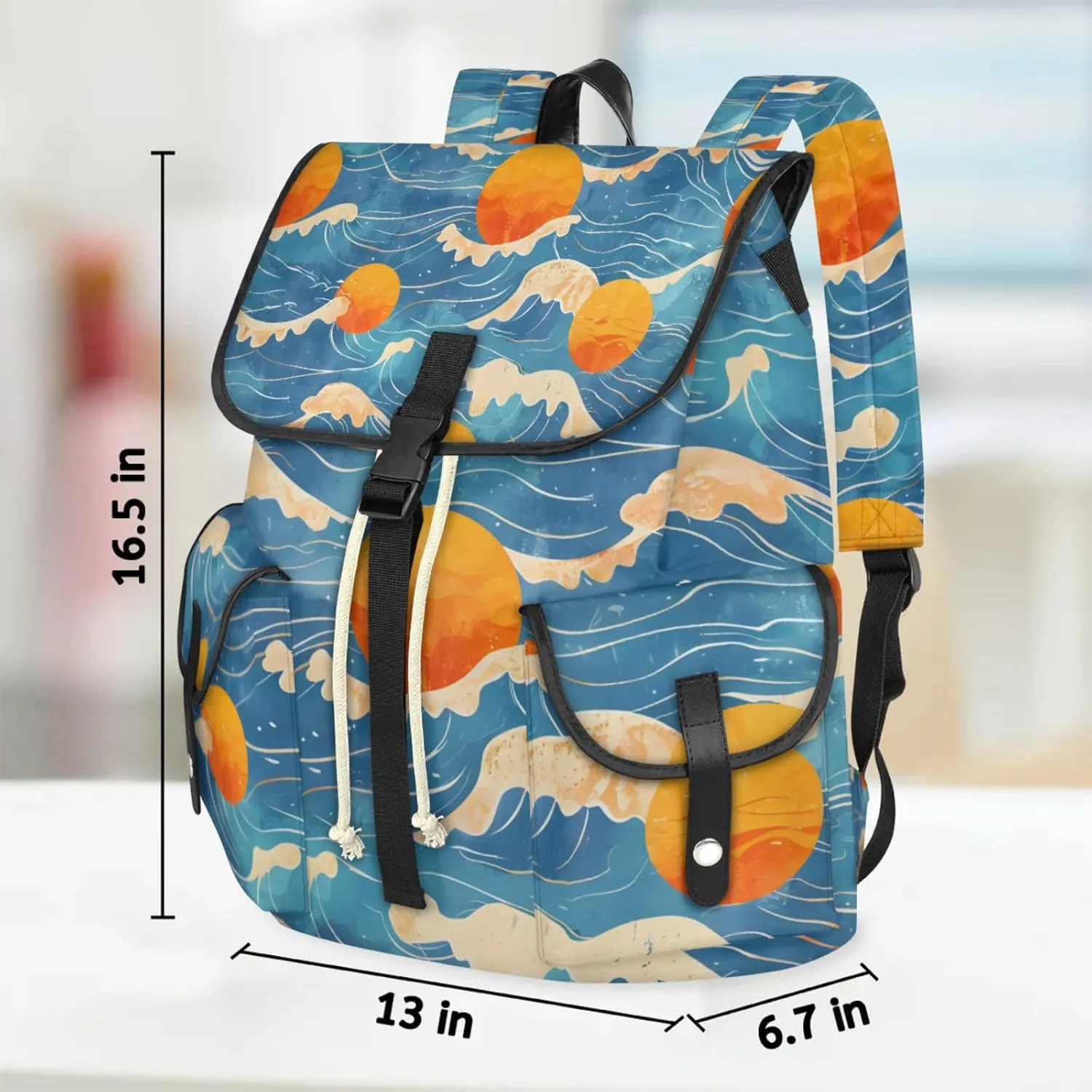 Laptop Backpacks Seawater Sun Travel Backpack for Women Work Backpack Computer Bag for Business Travel Fits 15 Inch Laptop