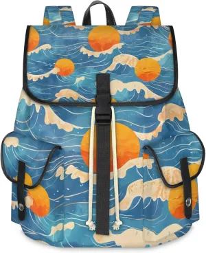 Laptop Backpacks Seawater Sun Travel Backpack for Women Work Backpack Computer Bag for Business Travel Fits 15 Inch Laptop