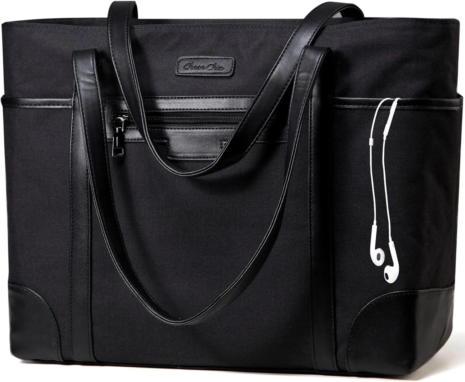 Laptop Bag for Women,ChaseChic Waterproof Classic Teacher's Tote Bag 15.6in Computer Work Bags for Women with Luggage Strap