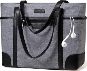 Laptop Bag for Women,ChaseChic Waterproof Classic Teacher's Tote Bag 15.6in Computer Work Bags for Women with Luggage Strap
