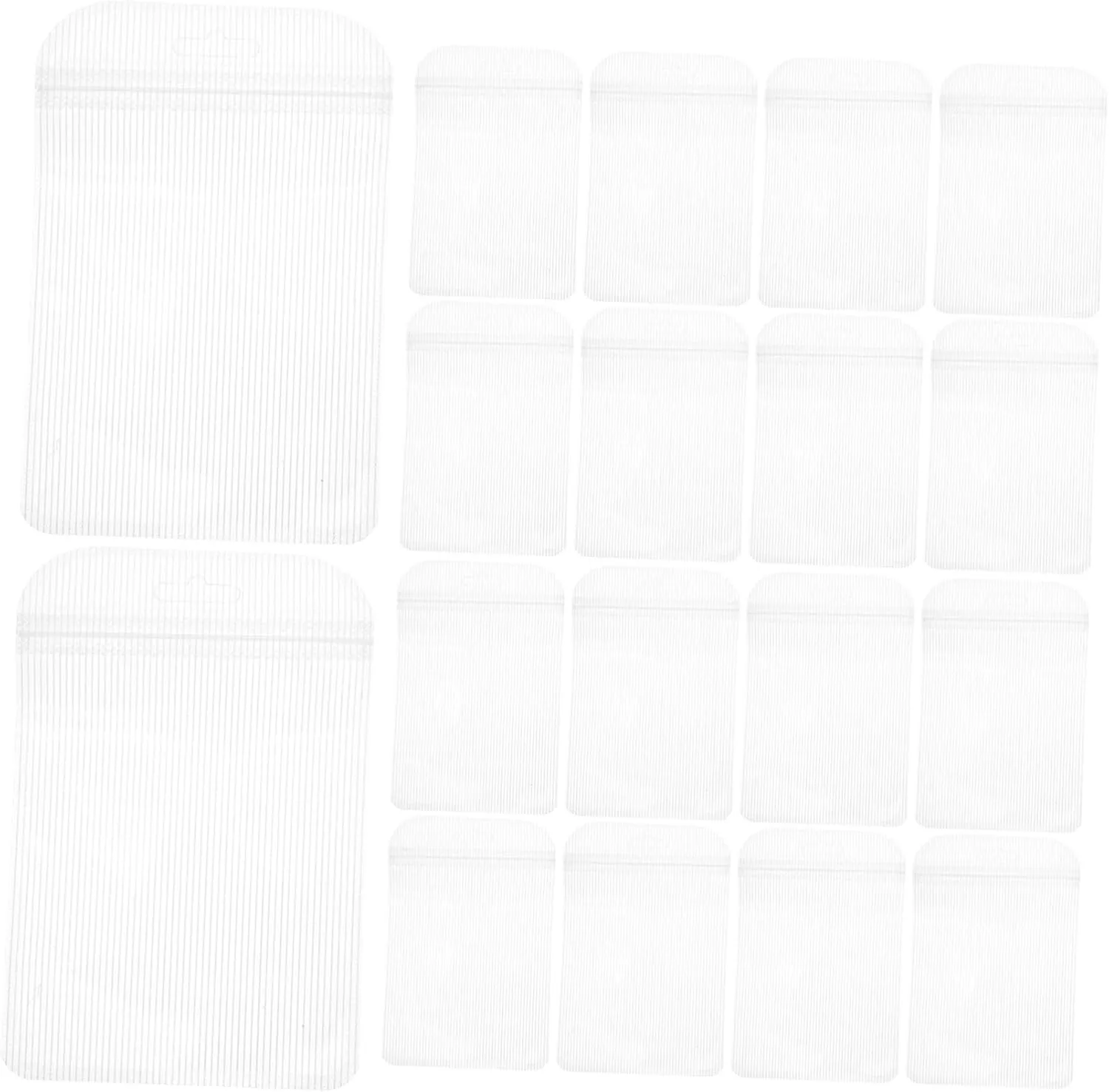 Large Capacity Transparent Stripe Bags 100 Pcs Self Sealing Resealable Bags for Jewelry Candy Snacks Packaging Food Storage