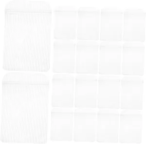 Large Capacity Transparent Stripe Bags 100 Pcs Self Sealing Resealable Bags for Jewelry Candy Snacks Packaging Food Storage