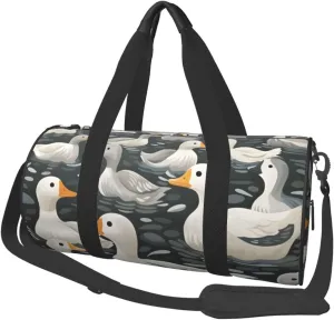 Large Capacity Travel Bag Crowds cartoon ducks Travel Duffle Bag with Adjustable Strap Foldable Sports Gym Bag for Men Women Carry On Luggage Weekend Bag