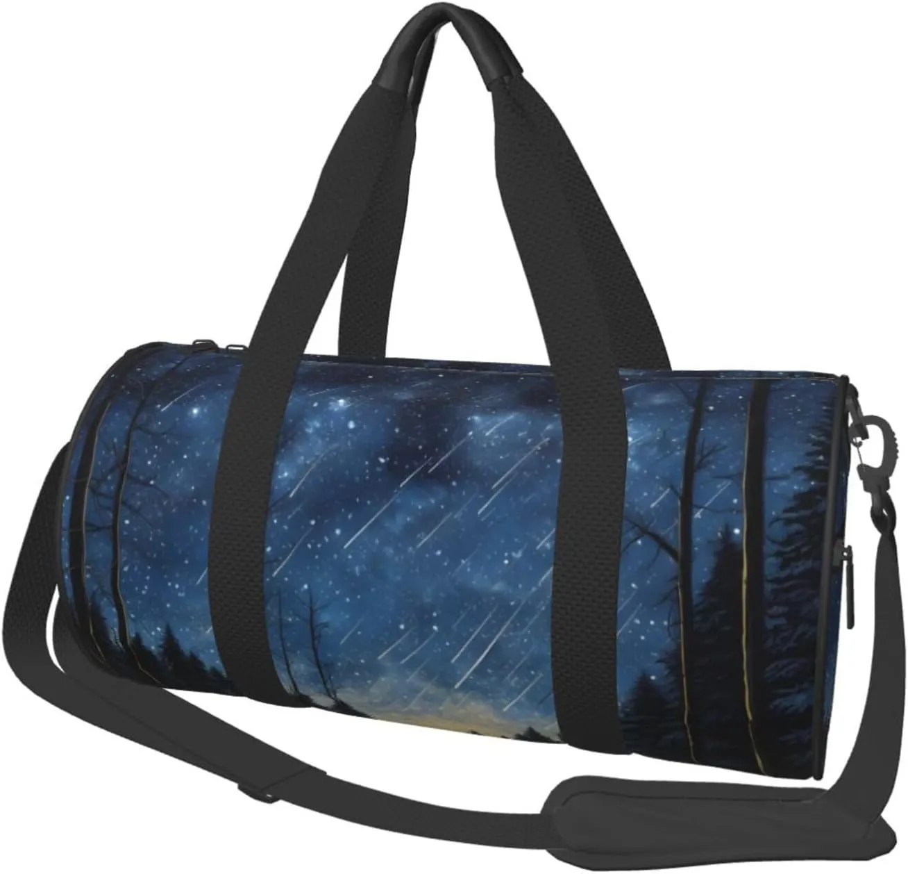 Large Capacity Travel Bag Meteor Shower Travel Duffle Bag with Adjustable Strap Foldable Sports Gym Bag for Men Women Carry On Luggage Weekend Bag