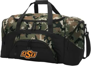 LARGE OSU Cowboys Duffel Bag Oklahoma State Suitcase or Gym Bag For Men Or Her (Camo)