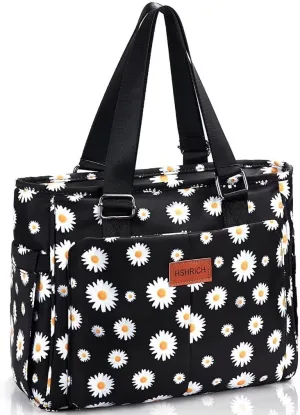 Large Women Lunch Bags for Work/Insulated Adult Lunch Box for Women/Leakproof Cooler Lunch Tote Bag with Storage Pocket. Reusable Lunch Cooler Purse for Work Picnic Hiking 14L, Floral