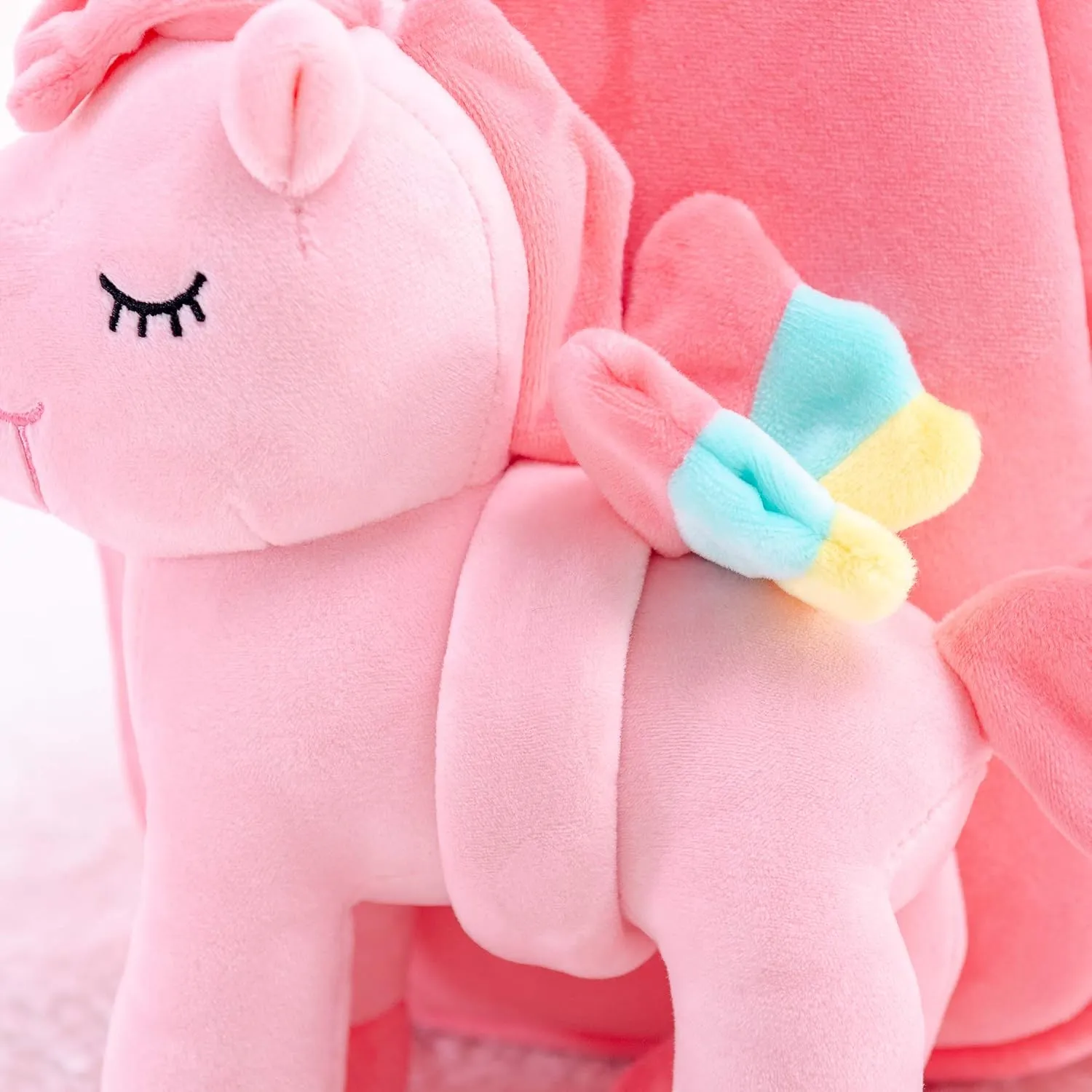 Lazada Unicorn Kids Backpack Stuffed Toy Toddler Backpacks Plush Backpack Pink 9.5"
