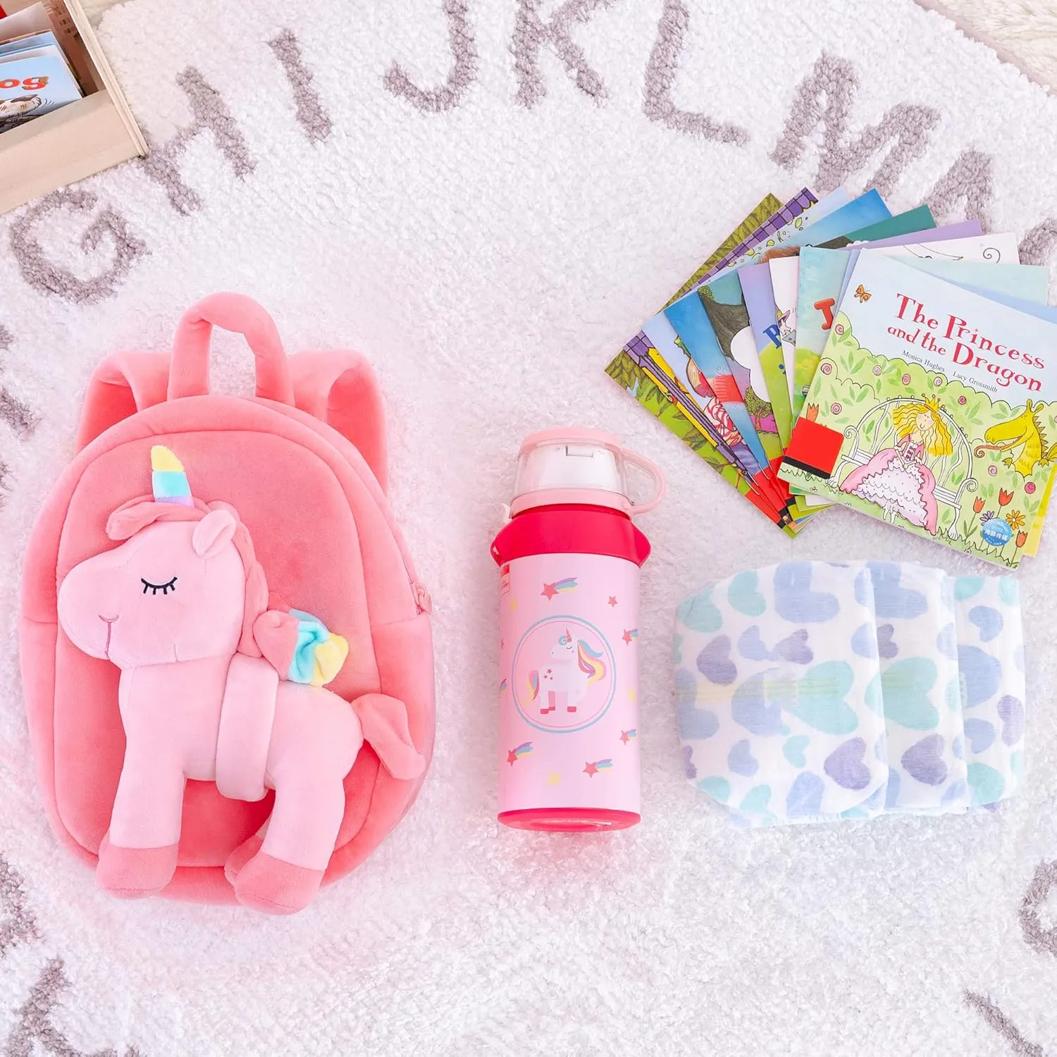 Lazada Unicorn Kids Backpack Stuffed Toy Toddler Backpacks Plush Backpack Pink 9.5"