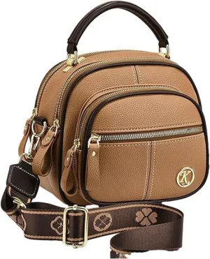 Leather Bag, Multifunctional Compartment Adjustable Wide Shoulder Strap Leather Bag, Bags for Women