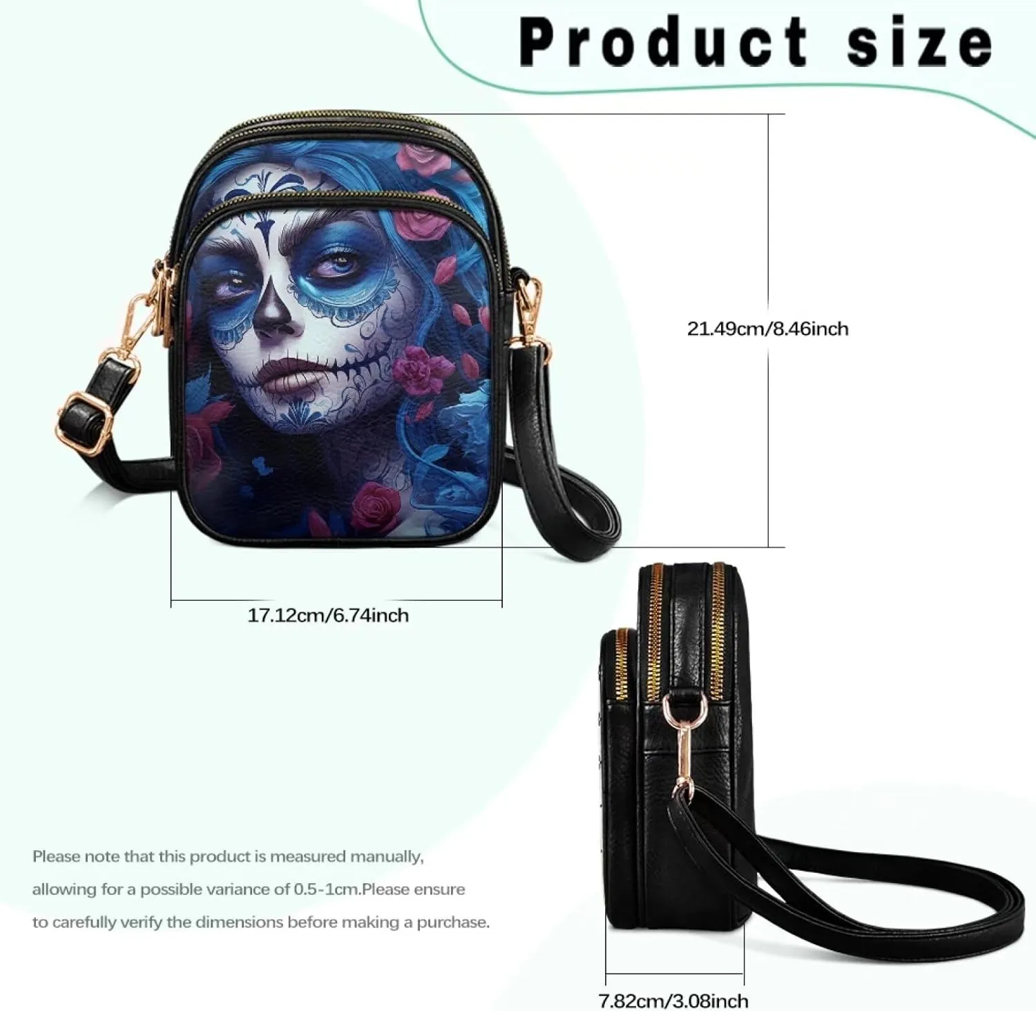 Leather Crossbody Bags for Women Crossbody Sling Bags for Women Cell Phone Bag Wallet Purses Adjustable Strap