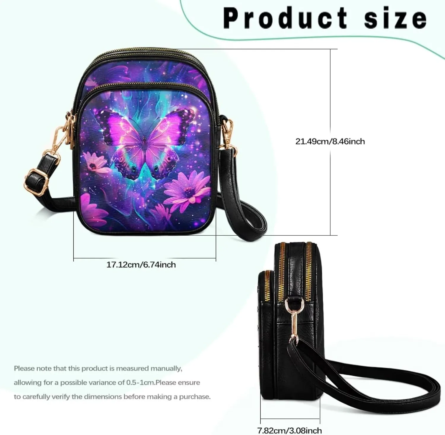Leather Crossbody Bags for Women Small Messenger Bag Cell Phone Crossbody Wallet Purses Shoulder Bag