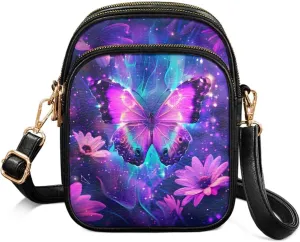 Leather Crossbody Bags for Women Small Messenger Bag Cell Phone Crossbody Wallet Purses Shoulder Bag