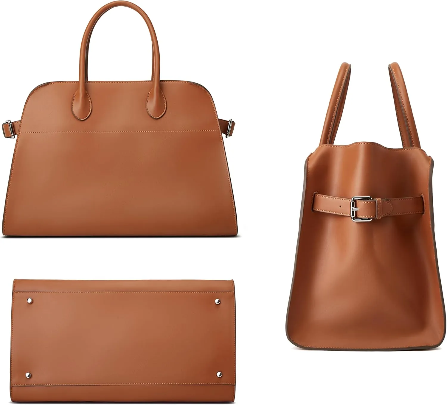 Leather Tote Bags for Women Large Tote Bag Retro Top-handle Bag Trendy Work Bag PU Leather Purse 2025