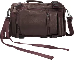 Leather Travel Bag Carry on Overnight Duffel Weekender Bag Sports Duffel bag Waterproof Tote Duffel Bag For men and Women -Brown