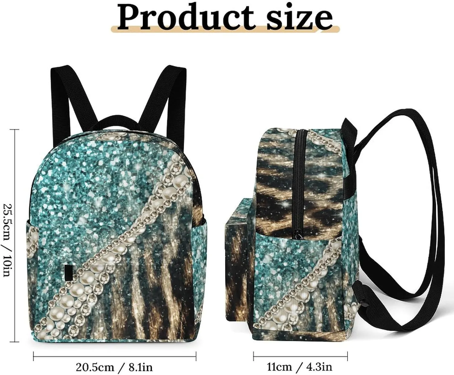 Leopard Animal Faux Fur Casual Women's Backpack, Lightweight, Waterproof, Versatile Daily Bag
