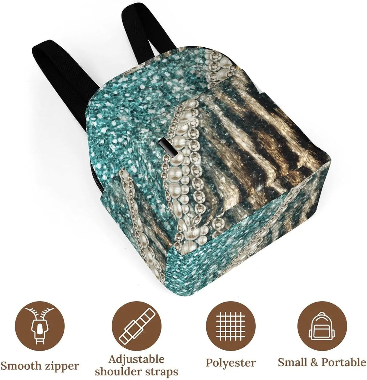 Leopard Animal Faux Fur Casual Women's Backpack, Lightweight, Waterproof, Versatile Daily Bag