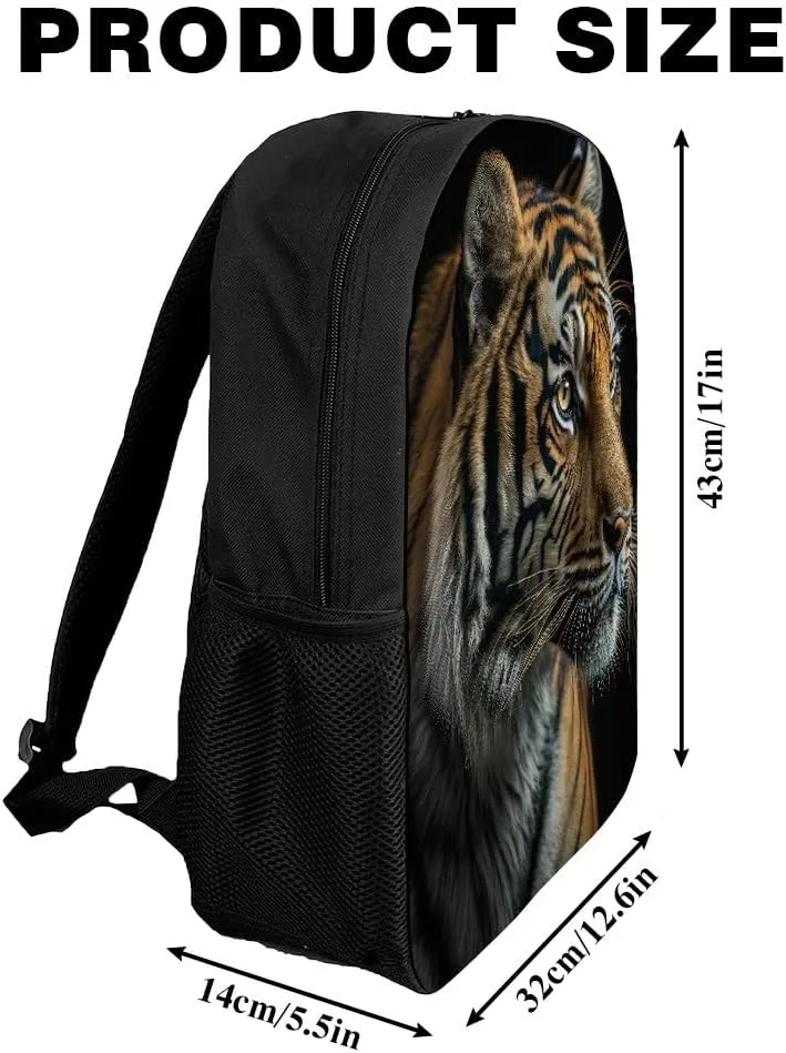 Leopard Backpack Casual Daypack Wild Animal Print Laptop Bag Bookbag for Work Travel Hiking 17 Inch Style 1