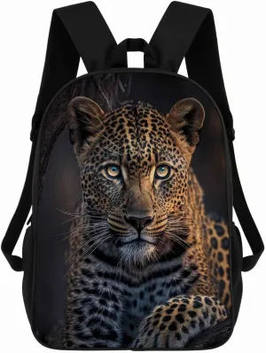 Leopard Backpack Casual Daypack Wild Animal Print Laptop Bag Bookbag for Work Travel Hiking 17 Inch Style 1