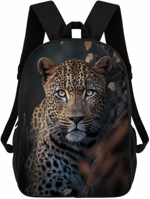 Leopard Backpack Casual Daypack Wild Animal Print Laptop Bag Bookbag for Work Travel Hiking 17 Inch Style 2