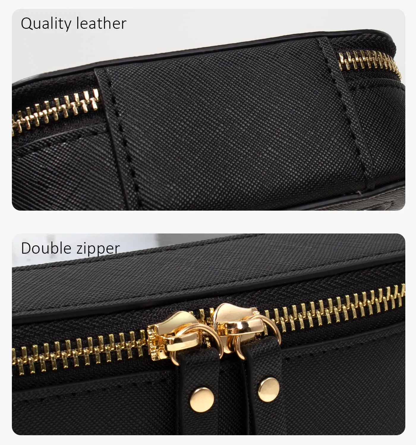 LETGO Clear Makeup Bags Set - TSA Approved Toiletry Bag with Handle Large Opening, Clear Toiletry Bags Case Pouch for Traveling Travel Car Orangizer Storage Essentials (Mini Large Black)
