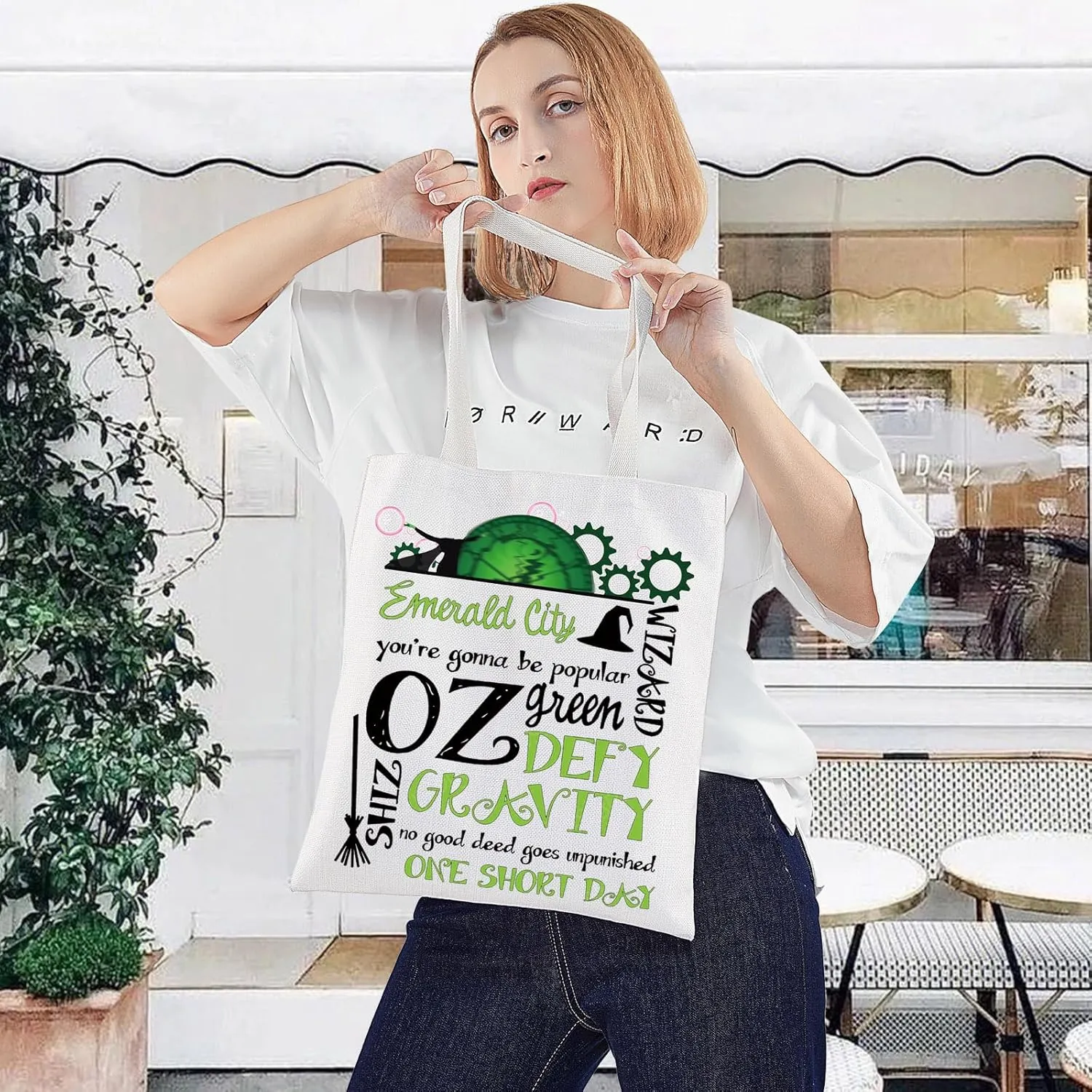 LEVLO Witch Cosmetic Bag Elphaba & Glinda Fans Gifts Witch Zipper Pouch Bag Elphaba And Glinda Merch