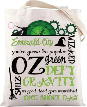 LEVLO Witch Cosmetic Bag Elphaba & Glinda Fans Gifts Witch Zipper Pouch Bag Elphaba And Glinda Merch
