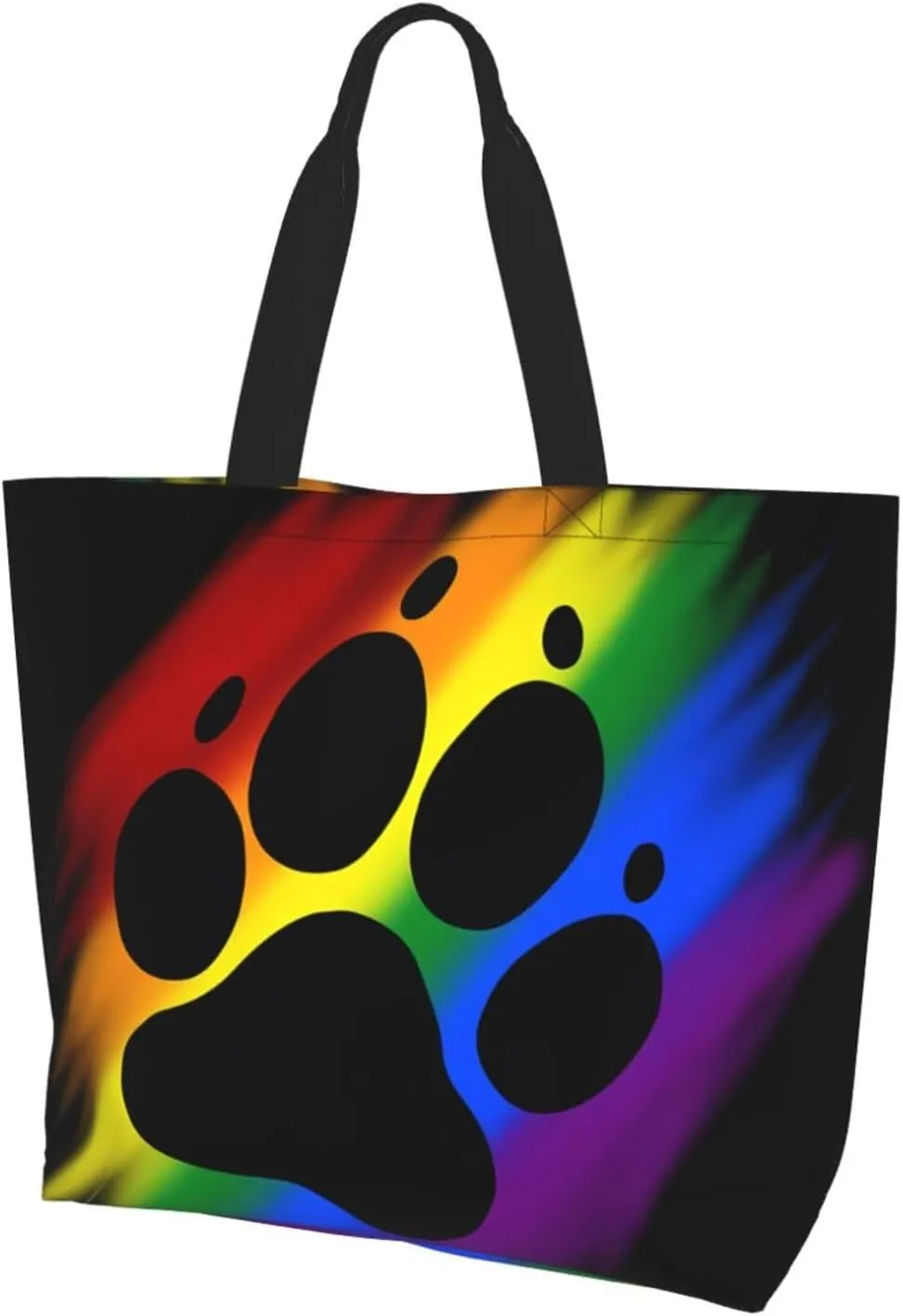 LGBT Pride Rainbow Gay Lip Lesbian Women's Tote Bag Large Capacity Single Shoulder Bags Handbag for Shopping Work