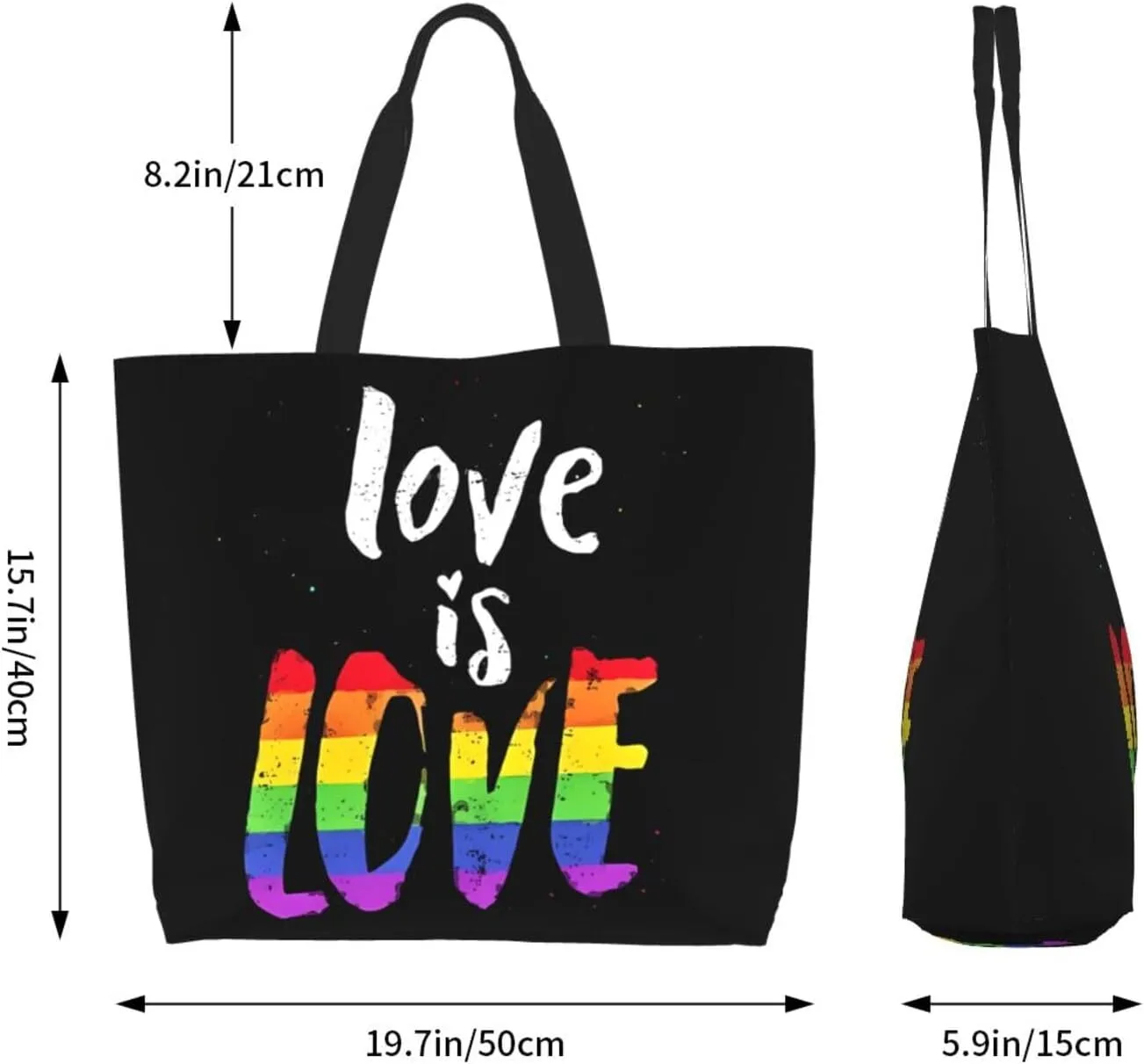 LGBT Pride Rainbow Gay pride day Women's Tote Bag Large Capacity Single Shoulder Bags Handbag for Shopping Work