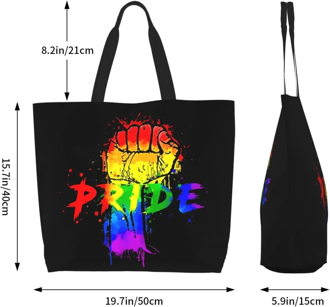 LGBT Pride Rainbow Gay pride day Women's Tote Bag Large Capacity Single Shoulder Bags Handbag for Shopping Work