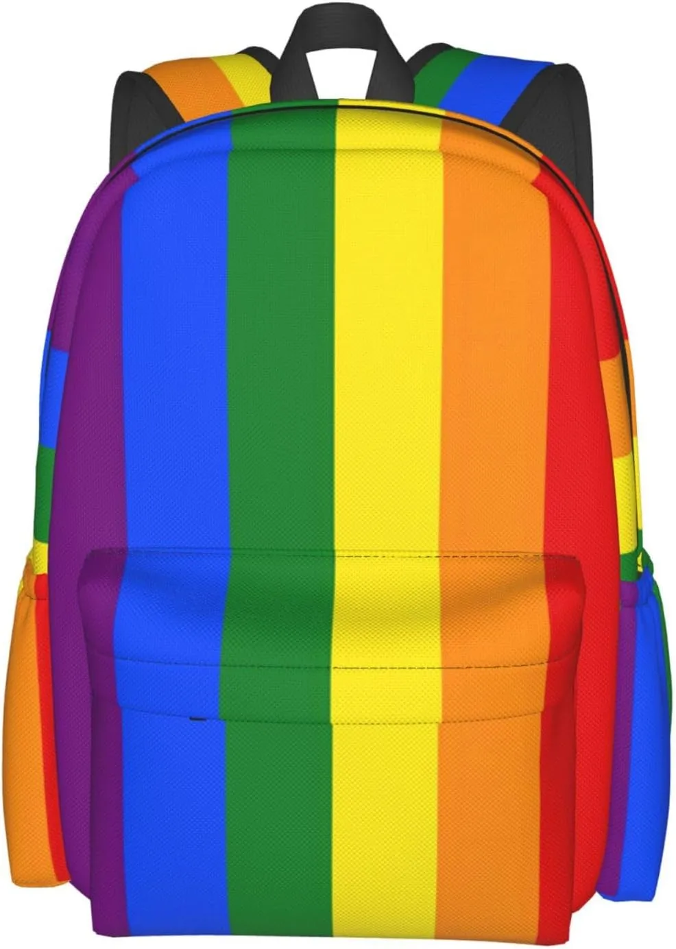 LGBT Rainbow Gay Pride Flag 17 Inch Casual Backpack Laptop Backpacks Travel Back Pack Large Camping Rucksack Hiking Daypack Lightweight Double Shoulder Bag