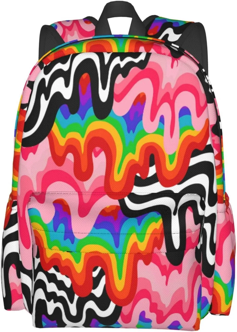 LGBT Rainbow Pride Gay Colorful Graffiti 17 Inch Casual Backpack Laptop Backpacks Travel Back Pack Large Camping Rucksack Hiking Daypack Lightweight Double Shoulder Bag
