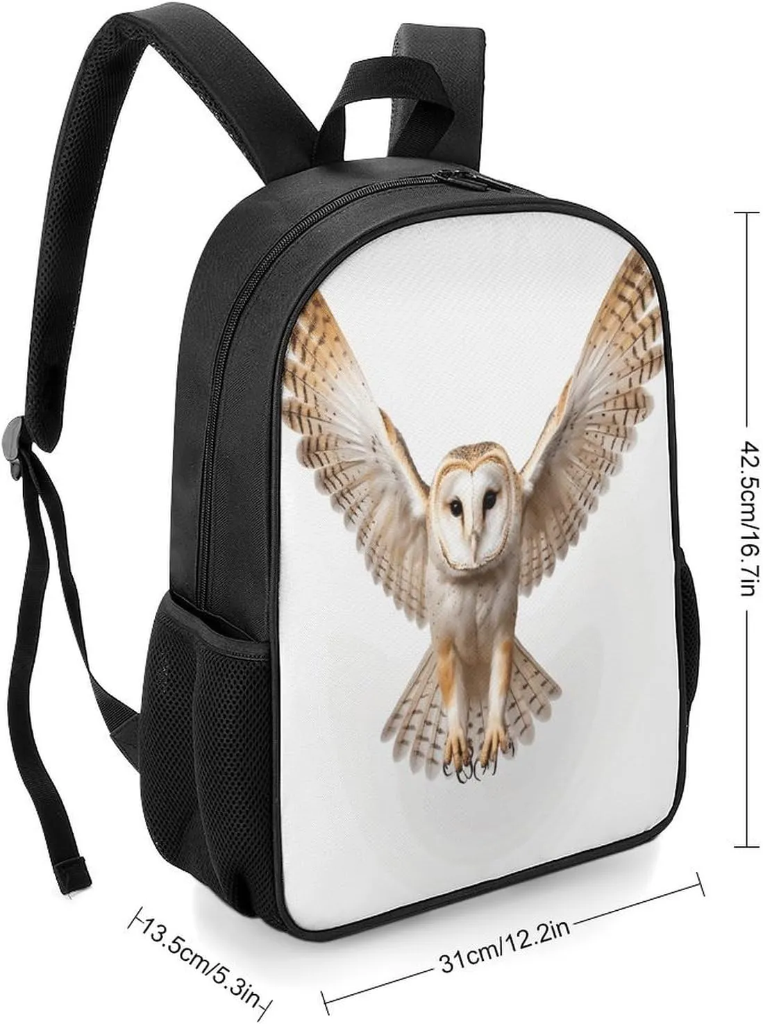 Lightweight Backpacks Cute Travel Bag Durable A Barn Owl Printing Small Travel Backpack For Women & Men