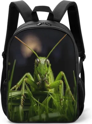 Lightweight Backpacks Cute Travel Bag Durable Grasshopper on Grass Printing Small Travel Backpack For Women & Men