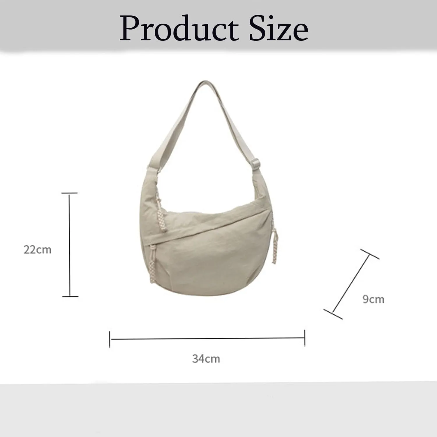 Limorence Crossbody Bag, Arisefrom Crossbody Bag, Women's Fashion Plain Color Nylon Crossbody Bag, Large Capacity sling